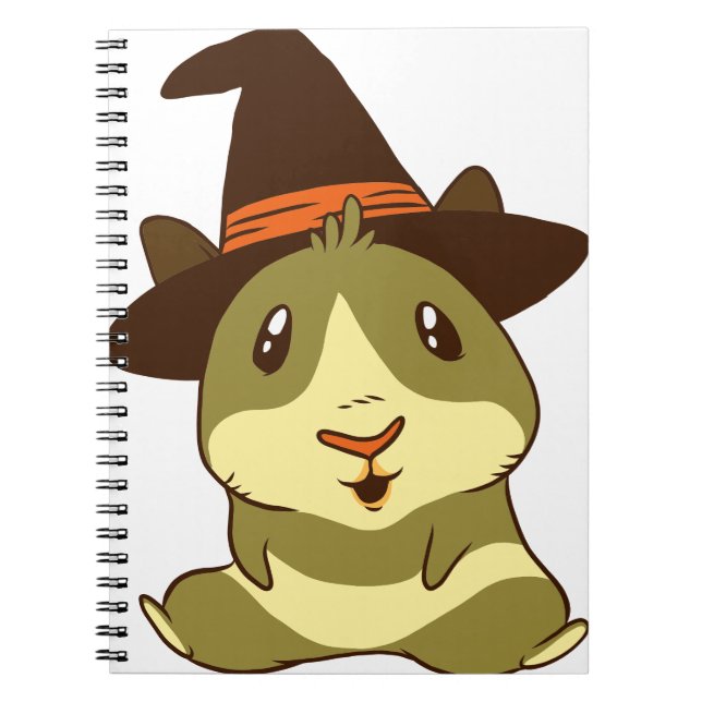 Guinea Pig Halloween Hexe Notizblock (Vorderseite)