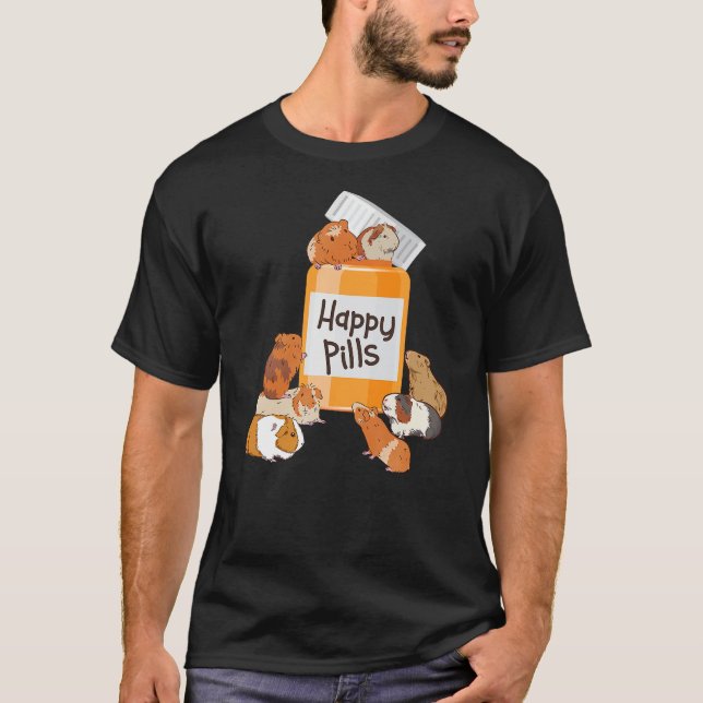 Guinea Pig Happy Pills T-Shirt (Vorderseite)