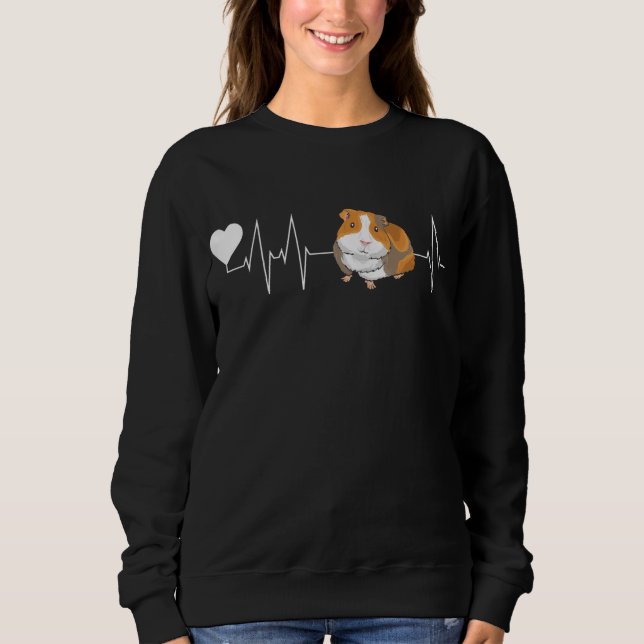 Guinea Pig Heartbeat Niedliches Cavy-Geschenk Sweatshirt (Vorderseite)