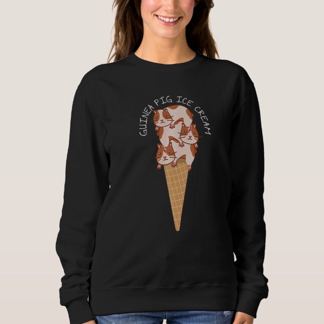 Guinea Pig Ice Cream Graphic Guinea Pig Owner Pets Sweatshirt (Vorderseite)