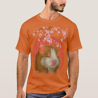 Guinea Pig Japanese Cherry Blossom Flower T-Shirt