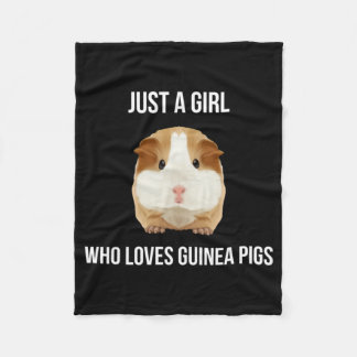 Guinea Pig Just A Girl Loves Wheek Fleecedecke