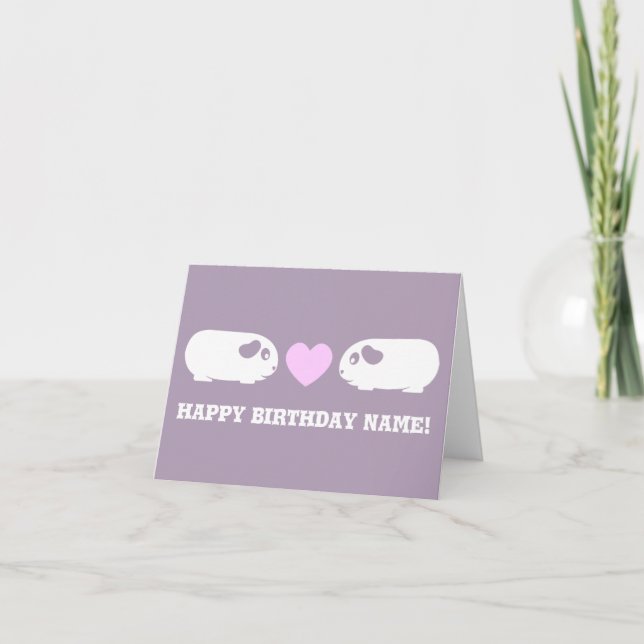Guinea Pig Liebe Karte (Vorderseite)