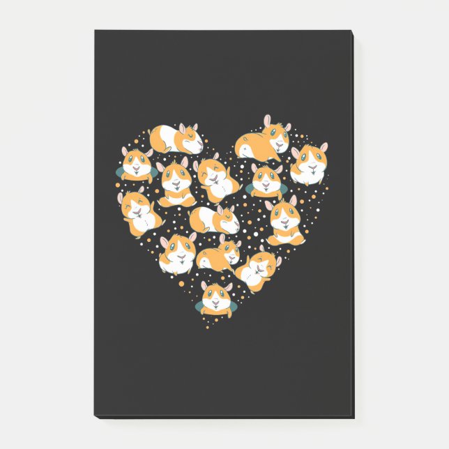 Guinea Pig Liebe Post-it Klebezettel (Vorderseite)