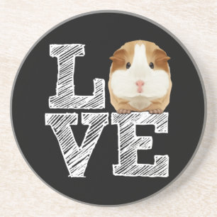 Guinea Pig Liebe Rodent Wheel Getränkeuntersetzer