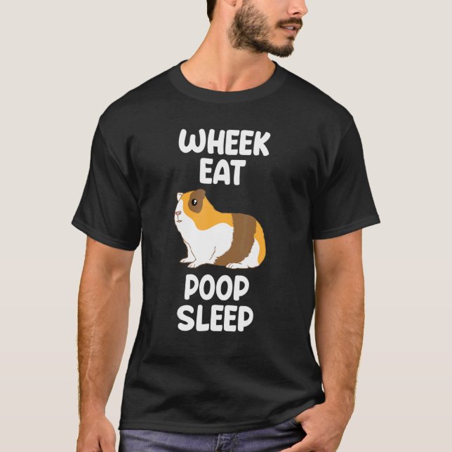 Guinea Pig Life Wheat essen Kack Schlaf Furry Pet T-Shirt (Vorderseite)
