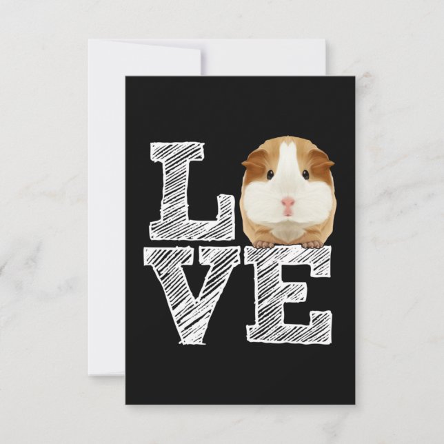 Guinea Pig Love Rodent Wheek Dankeskarte (Vorderseite)