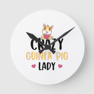 Guinea Pig Lover Guinea Schweine Haustiere Gesch Runde Wanduhr