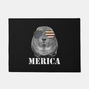 Guinea Pig Merica Patriotic USA Flaggenbrille Fußmatte