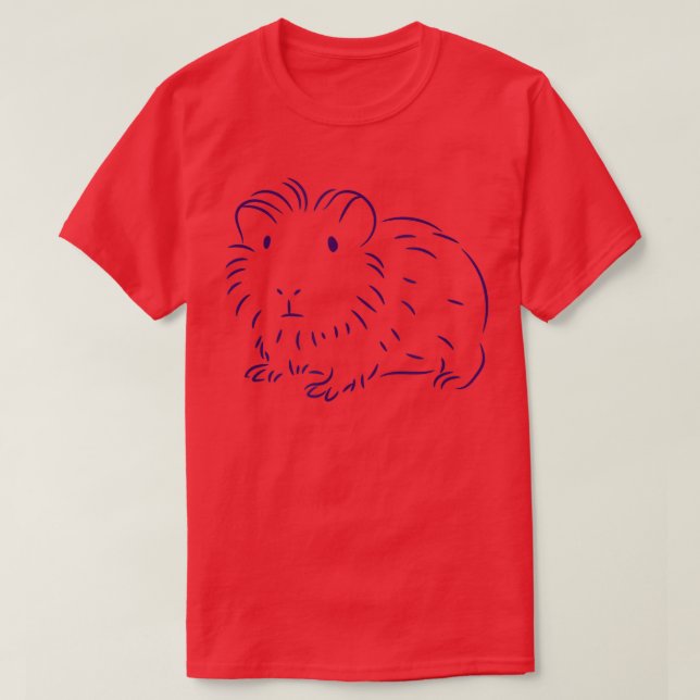 Guinea Pig Minimal Drawing T-Shirt (Design vorne)