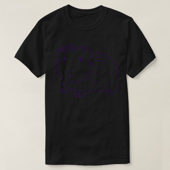 Guinea Pig Minimal Drawing  T-Shirt (Design vorne)