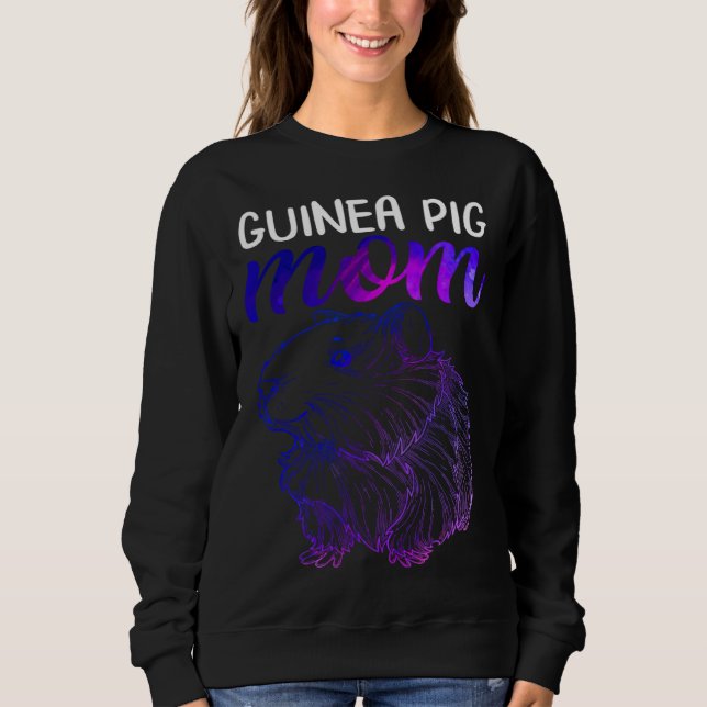 Guinea Pig Mom Cute Furry Potato Cavy Guinea Mom M Sweatshirt (Vorderseite)