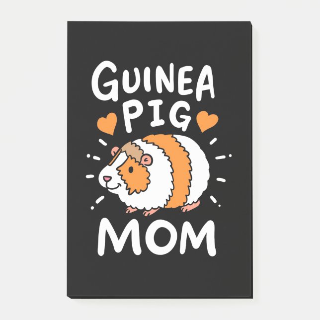 Guinea Pig Mutter Post-it Klebezettel (Vorderseite)