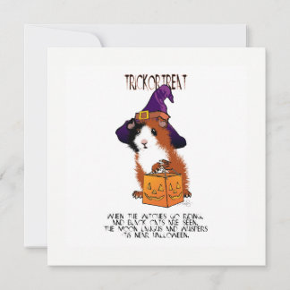 Guinea Pig 'n Pumpkin Halloween Card Karte
