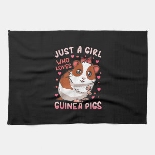 Guinea Pig nur ein Mädchen, das Guinea Liebe Schwe Geschirrtuch