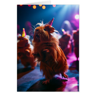 Guinea Pig Party Grußkarte