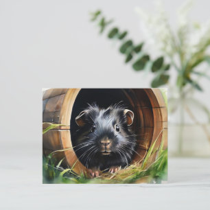 Guinea Pig Pet Lover Cavy Wasserfarbe Postkarte