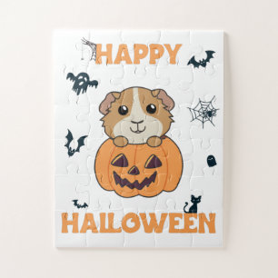Guinea Pig Pumpkin Sweet Animals Happy Halloween J Puzzle