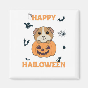 Guinea Pig Pumpkin Sweet Animals Happy Halloween Magnet