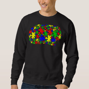 Guinea Pig Puzzle Tiere Autismus Bewusstsein Sweatshirt