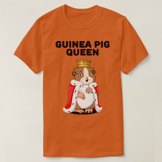 Guinea Pig Queen  Girls Guinea Pig Tshirt Womens G (Design vorne)