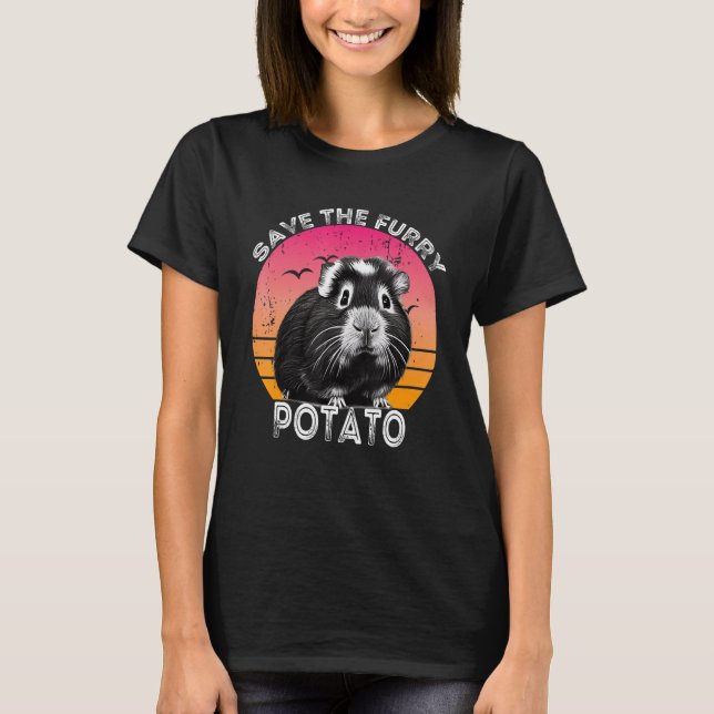 Guinea Pig Rettete die Furry Potato T-Shirt (Vorderseite)