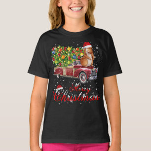 Guinea Pig Rides Red Truck Weihnachten T-Shirt