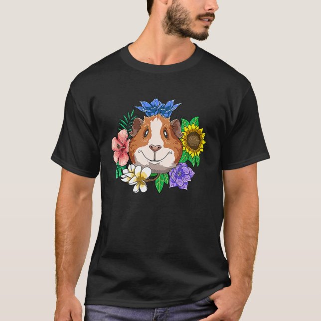 Guinea Pig Smile Flowers Laughter for a Guinea pig T-Shirt (Vorderseite)