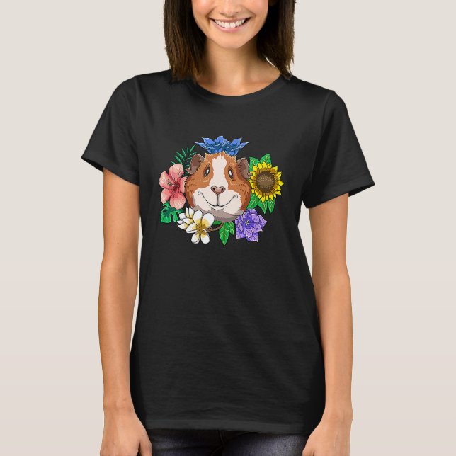 Guinea Pig Smile Flowers Laughter for a Guinea pig T-Shirt (Vorderseite)