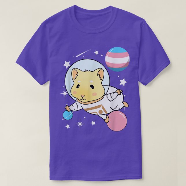 Guinea Pig Space Trans Pride  T-Shirt (Design vorne)