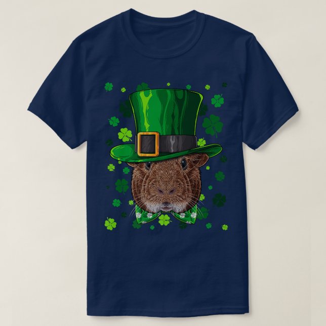 Guinea Pig St Patricks Day Animal Leprechaun Hat S T-Shirt (Design vorne)