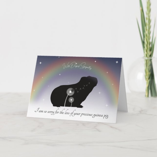 Guinea Pig Sympathy Card Dankeskarte (Vorderseite)