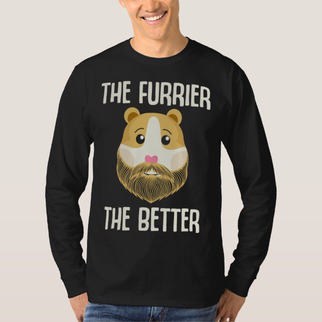 Guinea Pig  The Furrier the Better T-Shirt (Vorderseite)