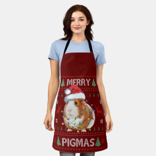 Guinea Pig Ugly Weihnachts Sweater Merry Pigmas Schürze