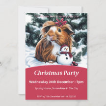 Guinea Pig und Snowman Weihnachts-Party