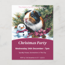 Guinea Pig und Snowman Weihnachts-Party