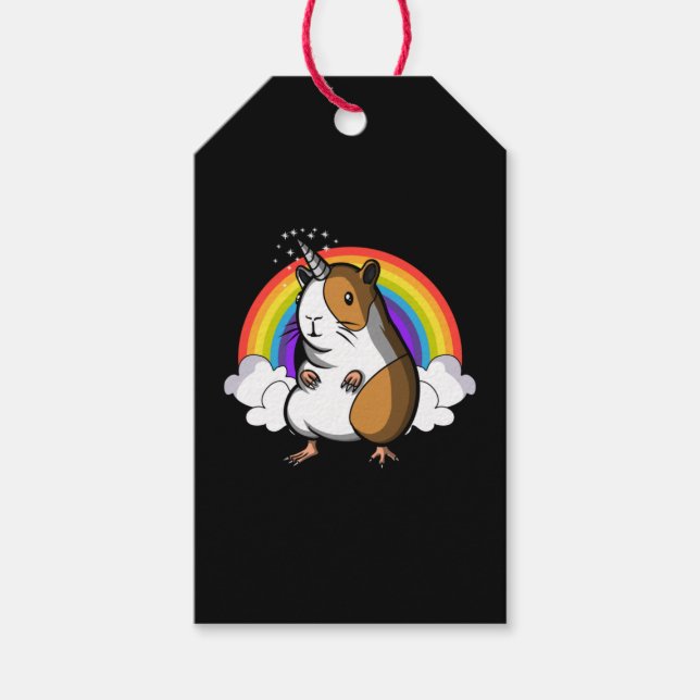 Guinea Pig Unicorn Geschenkanhänger (Vorderseite)