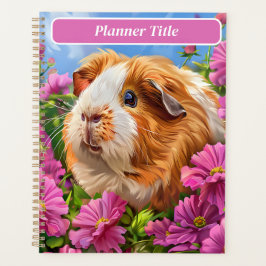 Guinea Pig unter rosa Blume Planer