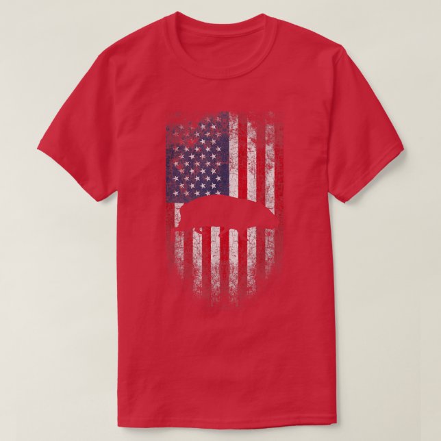 Guinea Pig USA Flag 4. Juli T-Shirt (Design vorne)