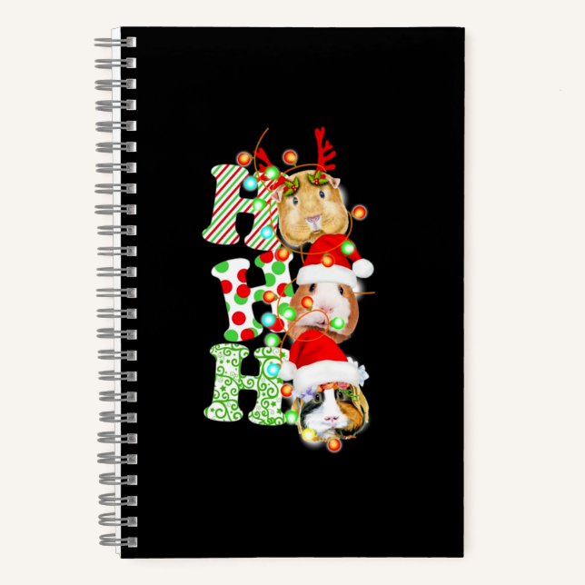 Guinea Pig Weihnachten Notizbuch (Vorderseite)
