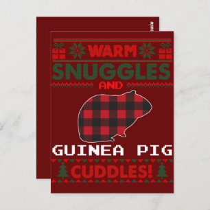 Guinea Pig Weihnachten Pajama Shirt Ugly Weihnacht Postkarte