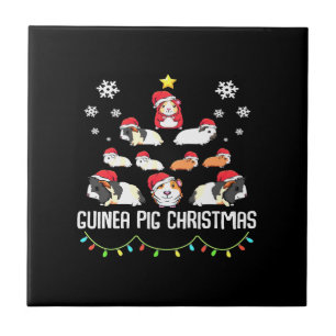 Guinea Pig Weihnachtsbaum   Funny Guinea Pig Lover Fliese