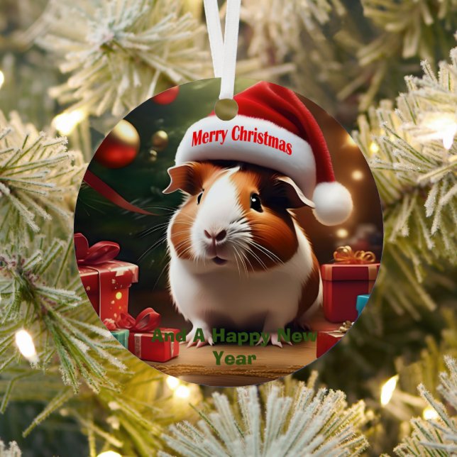 Guinea Pig Weihnachtsgrüßen, Ornament Aus Metall (InSitu)