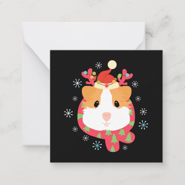 Guinea Pig Weihnachtsmann Mitteilungskarte (Vorderseite)