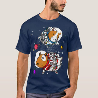 Guinea Pig Weltraum Astronaut Funny Science Fictio T-Shirt