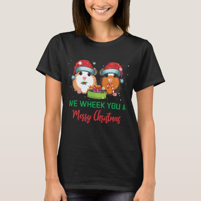 Guinea Pig Wheek You A Merry Christmas T-Shirt (Vorderseite)