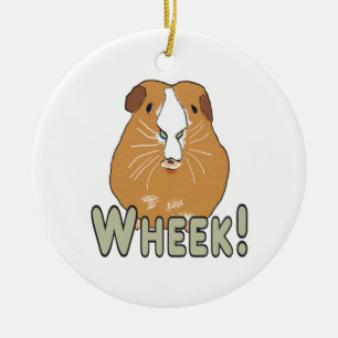 Guinea Pig Wheel Keramik Ornament