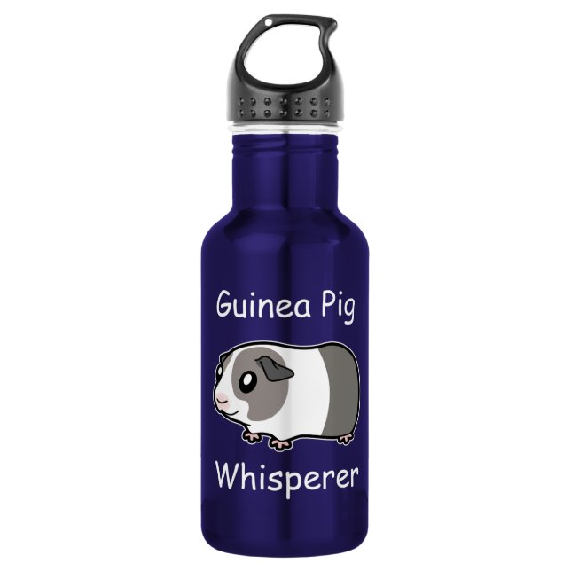 Guinea Pig Whisperer Edelstahlflasche (Vorderseite)