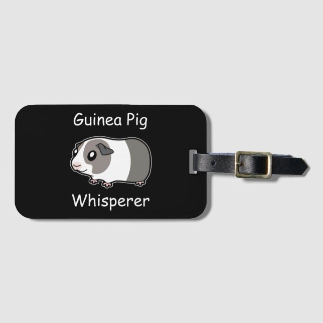 Guinea Pig Whisperer Gepäckanhänger (Vorderseite (Horizontal))
