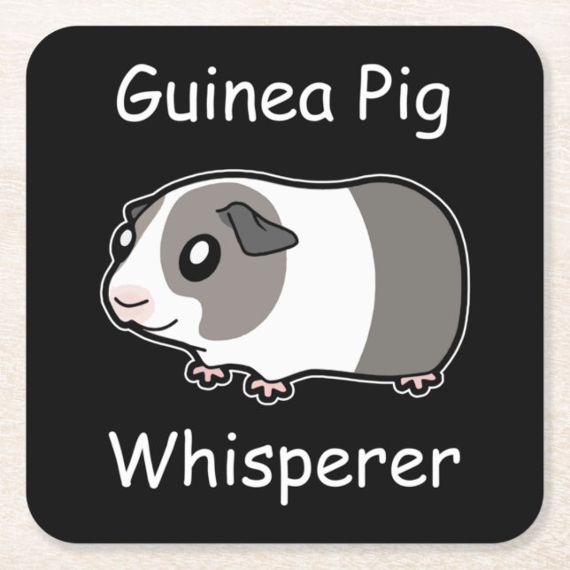 Guinea Pig Whisperer Rechteckiger Pappuntersetzer (Vorderseite)